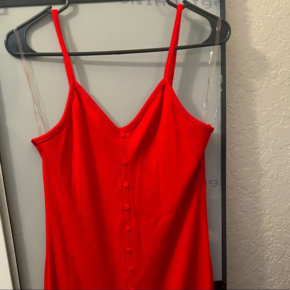 Red long dress